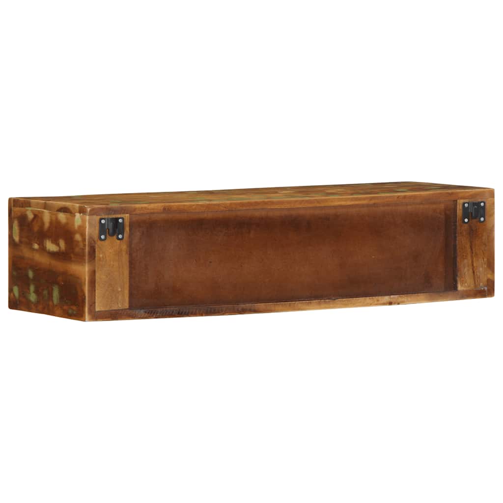 Veggmontert TV-benk 80x30x19 cm gjenvunnet heltre