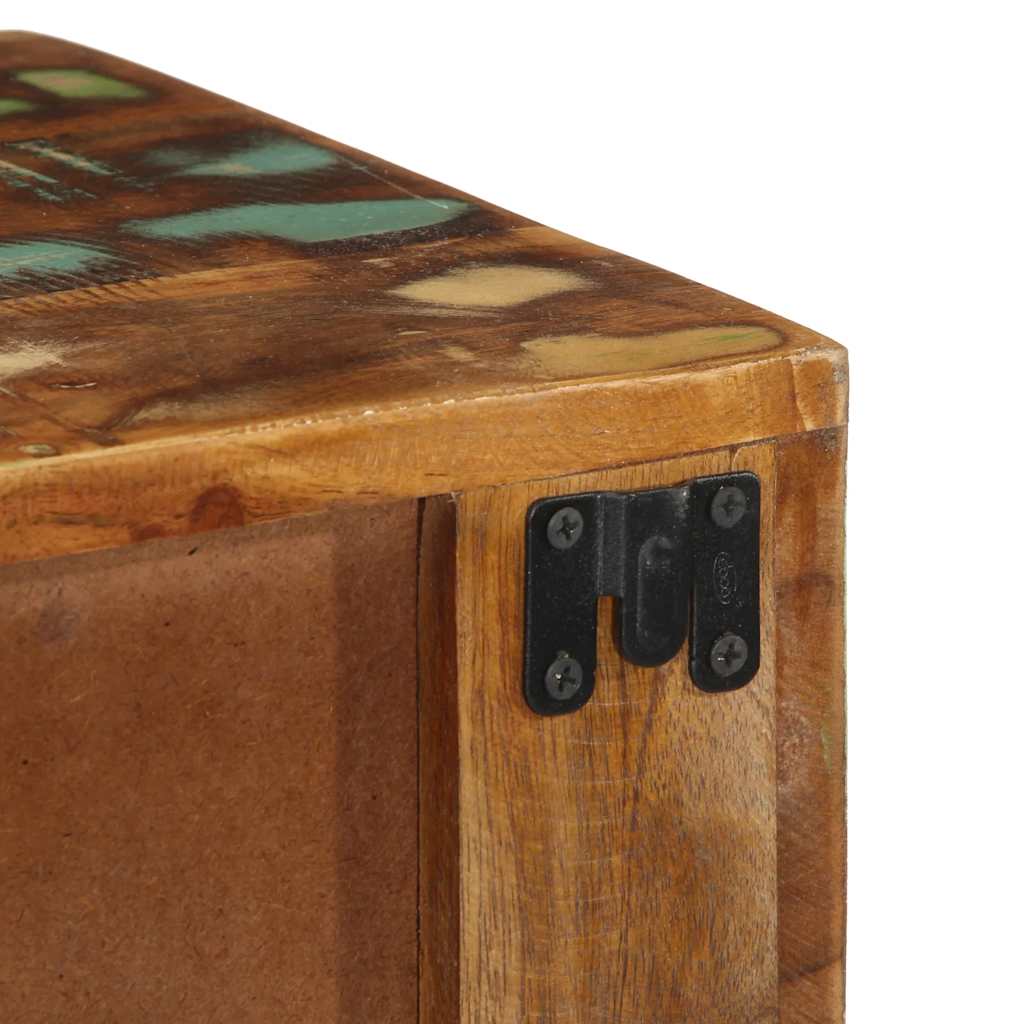 Veggmontert TV-benk 100x30x19 cm gjenvunnet heltre