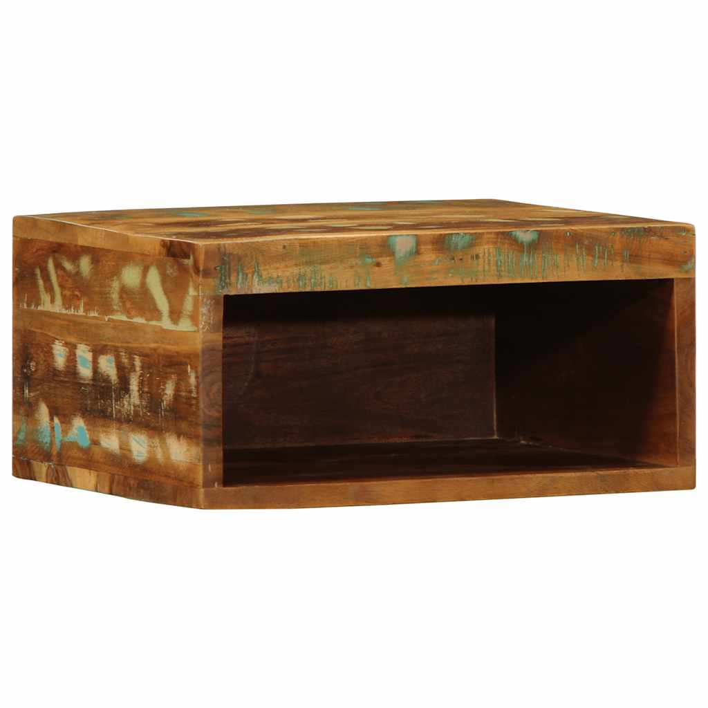 Veggmontert TV-benk 40x30x19 cm gjenvunnet heltre