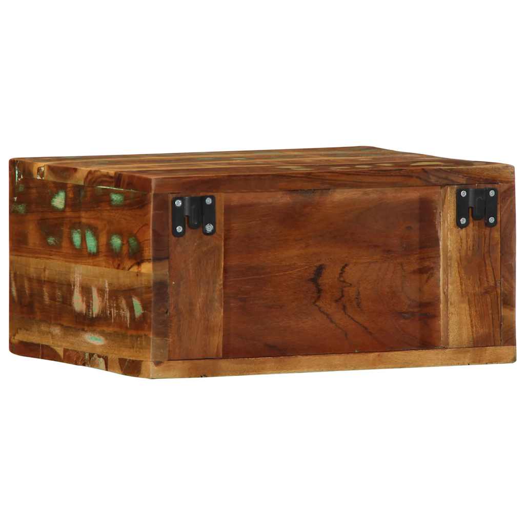Veggmontert TV-benk 40x30x19 cm gjenvunnet heltre