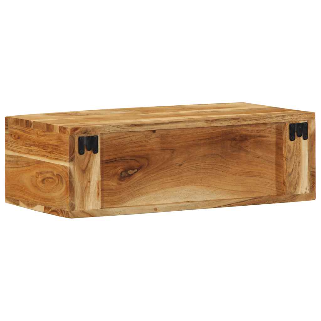 Veggmontert TV-benk 60x30x19 cm heltre akasie