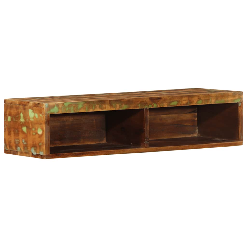 Veggmontert TV-benk 80x30x19 cm gjenvunnet heltre