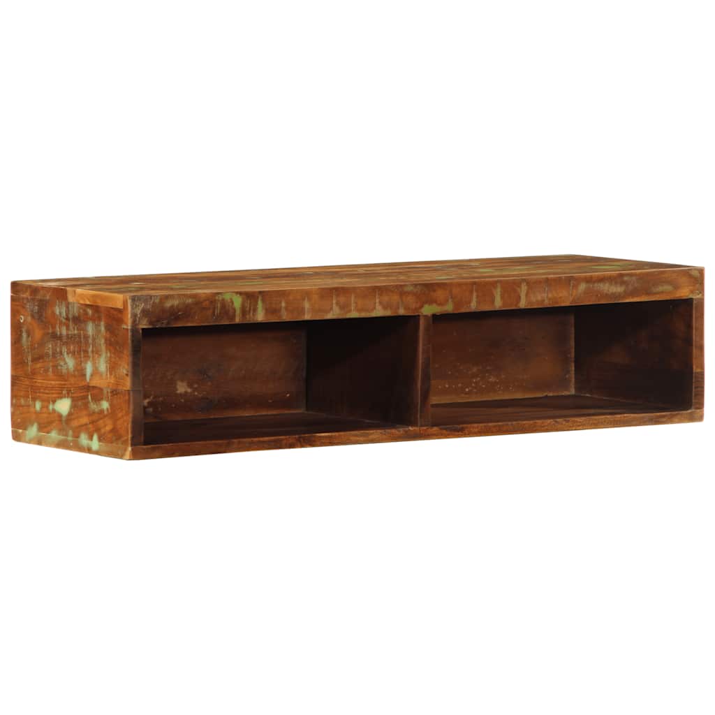 Veggmontert TV-benk 80x30x19 cm gjenvunnet heltre