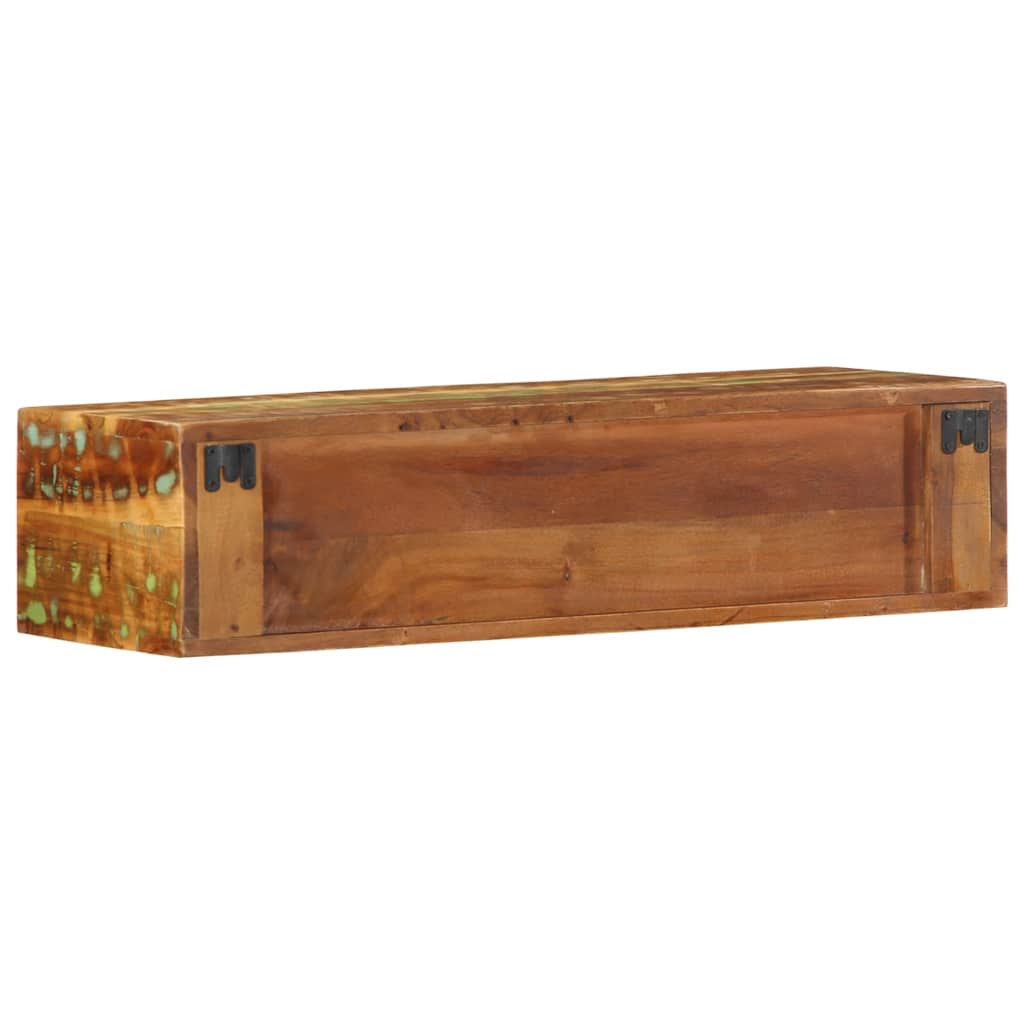 Veggmontert TV-benk 80x30x19 cm gjenvunnet heltre