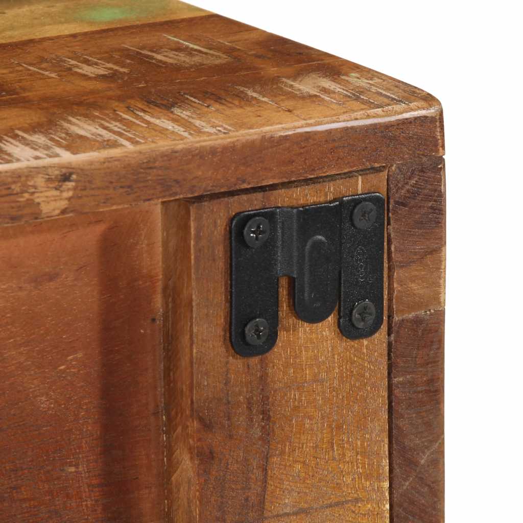 Veggmontert TV-benk 80x30x19 cm gjenvunnet heltre