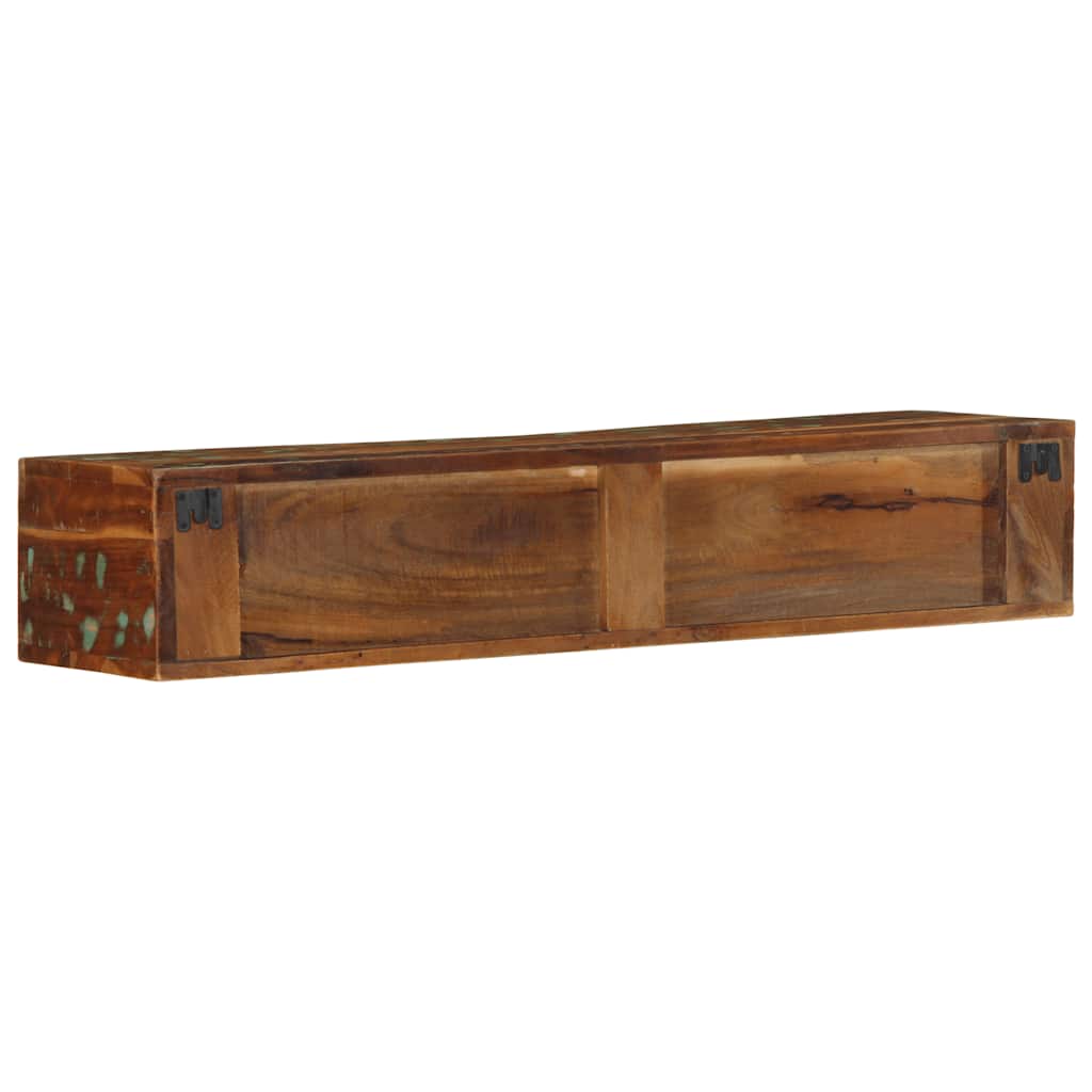 Veggmontert TV-benk 100x30x19 cm gjenvunnet heltre