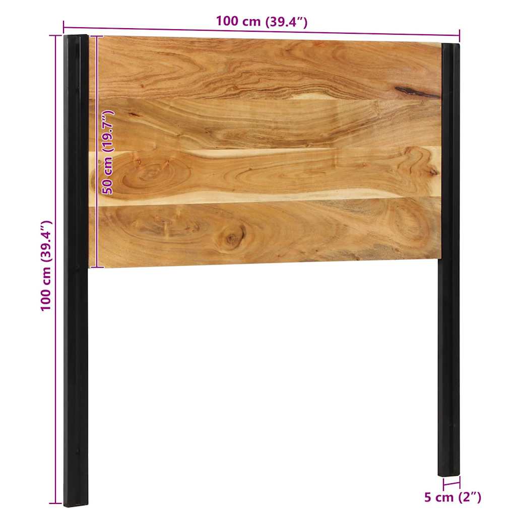 sengegavl 100 cm heltre akasie og jern