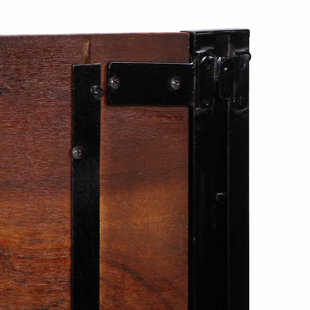 sengegavl 140 cm gjenvunnet heltre og jern