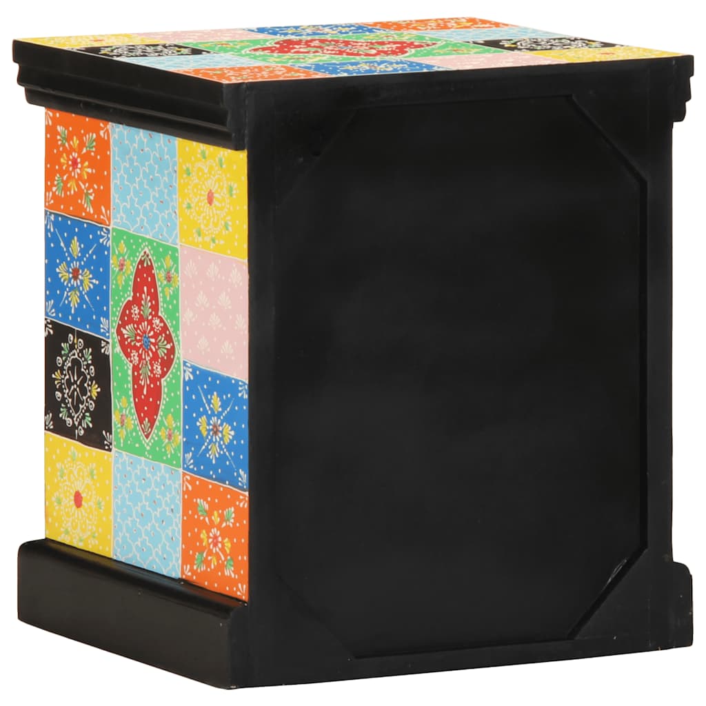 Nattbord flerfarget 40x35x45 cm heltre mango