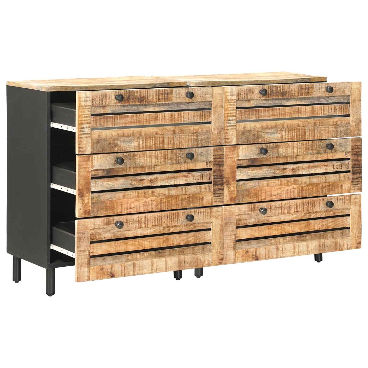 Oppbevaringsskap 2 stk. 120 x 33 x 75 cm Massiv mango tre