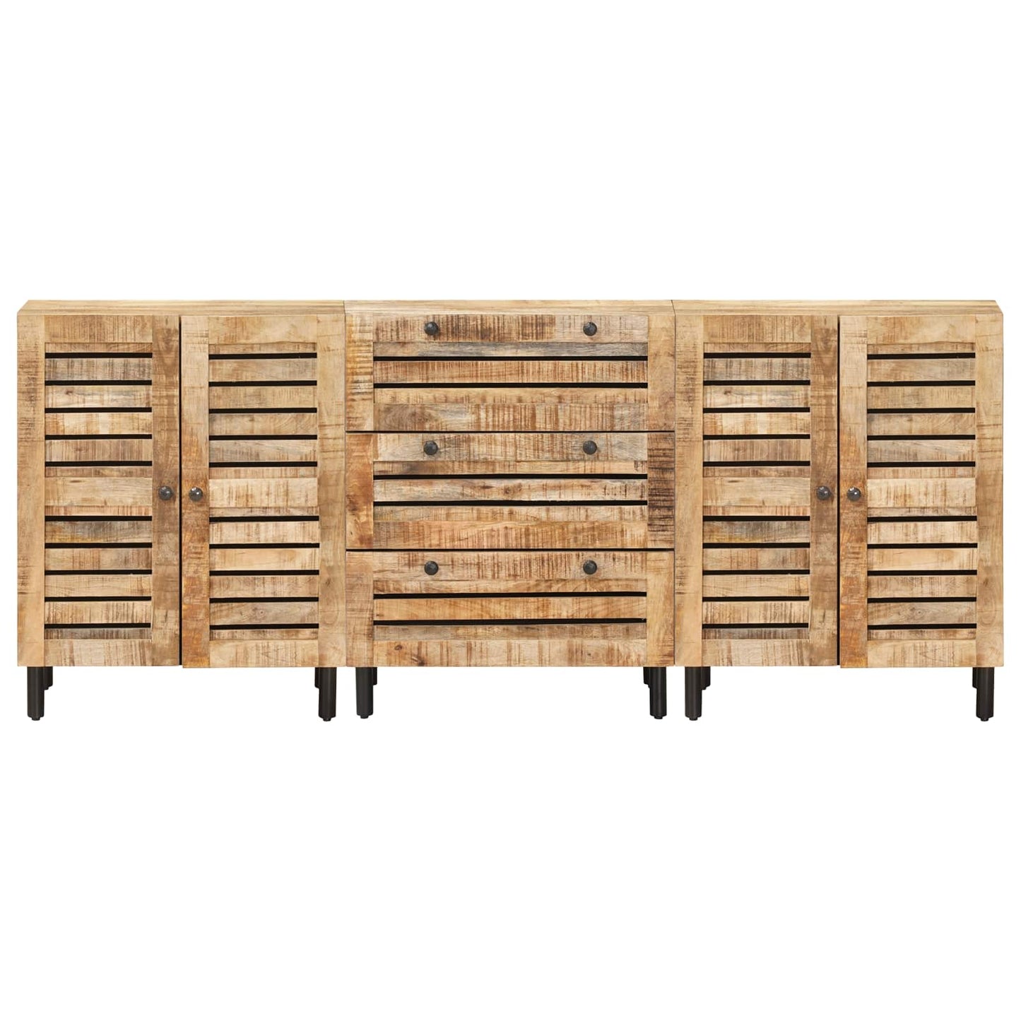 Oppbevaringsskap 3 stk. 180 x 33 x 75 cm Massiv mango tre