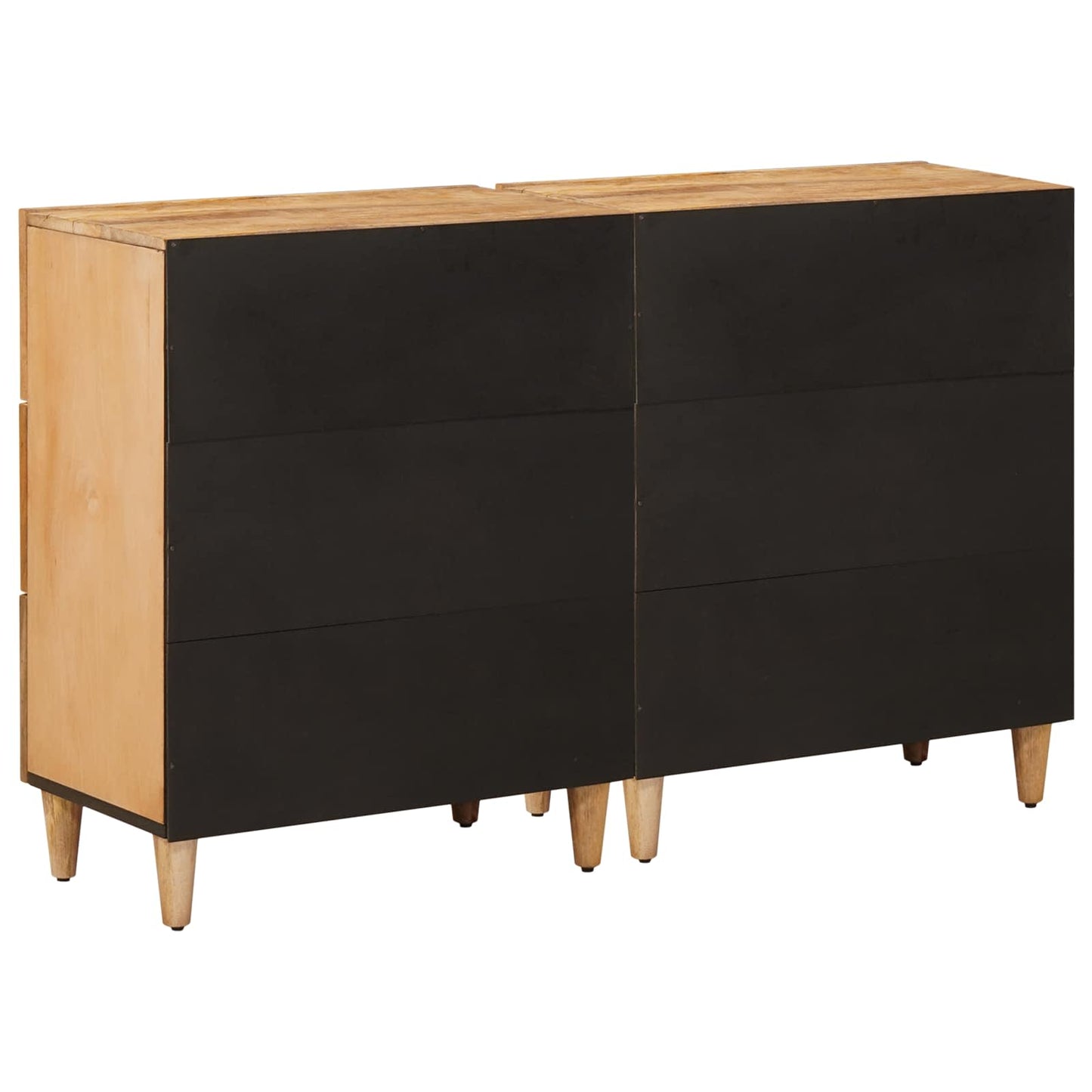Oppbevaringsskap 2 pcs Brun 60 x 33,5 x 75 cm Massiv mango tre