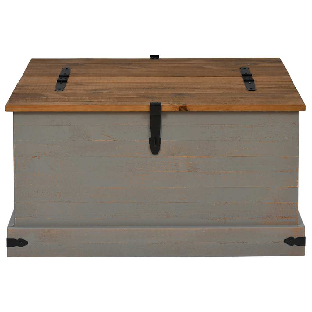 Oppbevaringskiste HALDEN grå 91x48x47 cm heltre furu