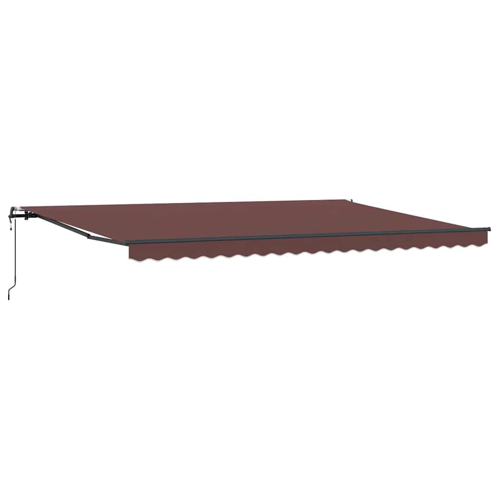 Automatisk uttrekkbar markise brun 500x300 cm