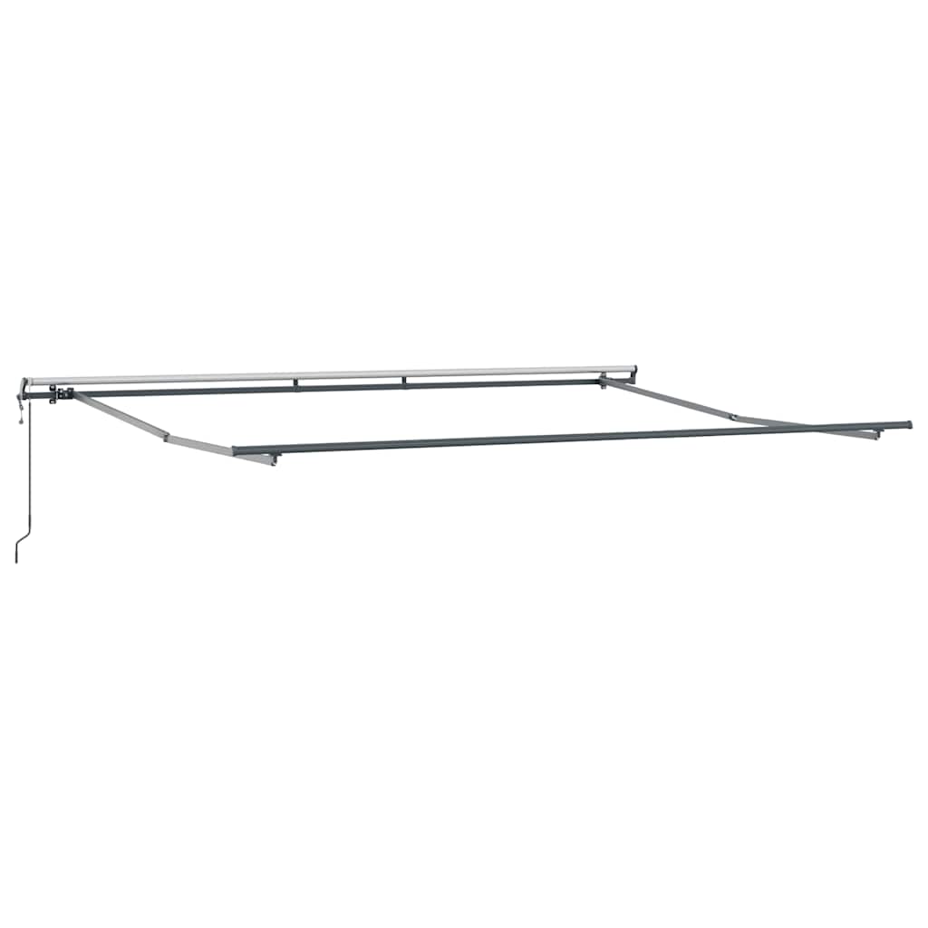 Automatisk uttrekkbar markise antrasitt og hvit 500x300 cm