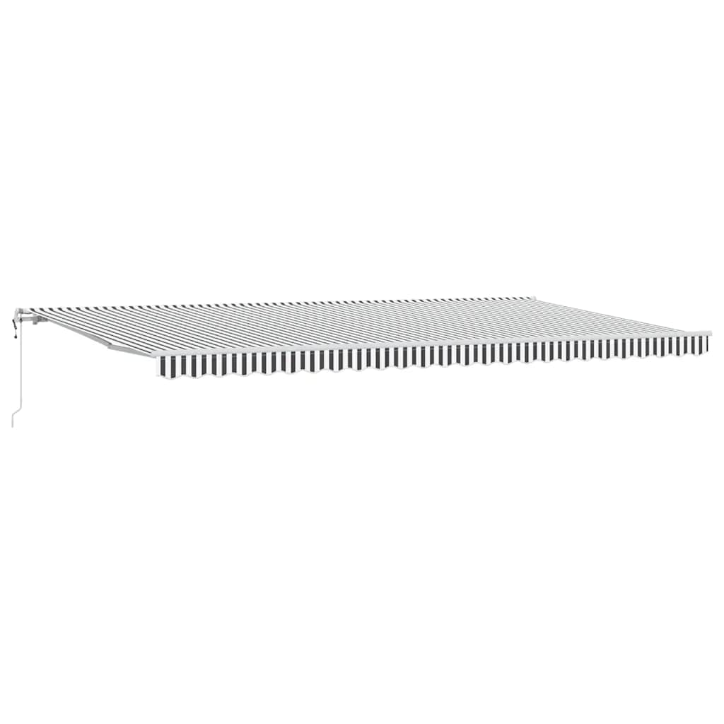 Automatisk uttrekkbar markise antrasitt og hvit 600x300 cm vidaXL