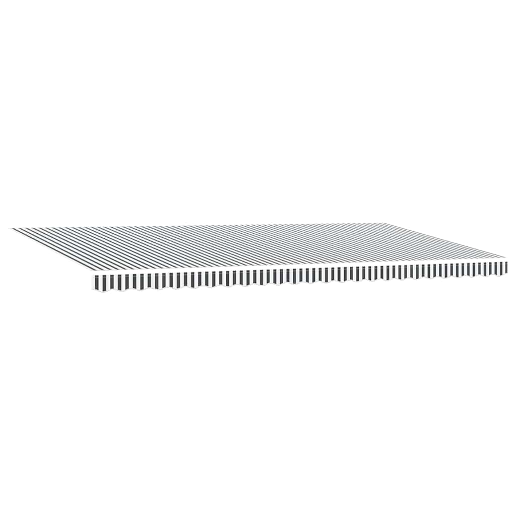 Manuell uttrekkbar markise med LED antrasitt og hvit 600x300 cm vidaXL