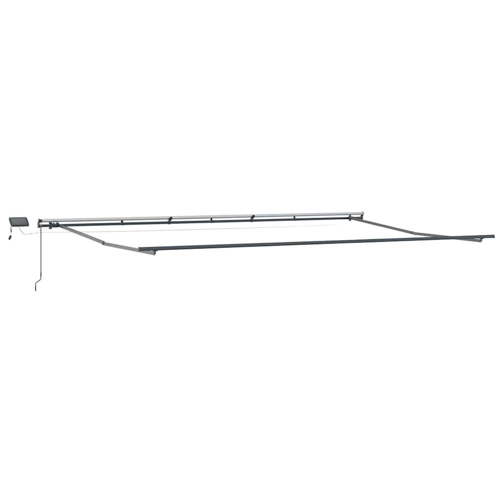 Manuell uttrekkbar markise med LED antrasitt og hvit 600x300 cm vidaXL