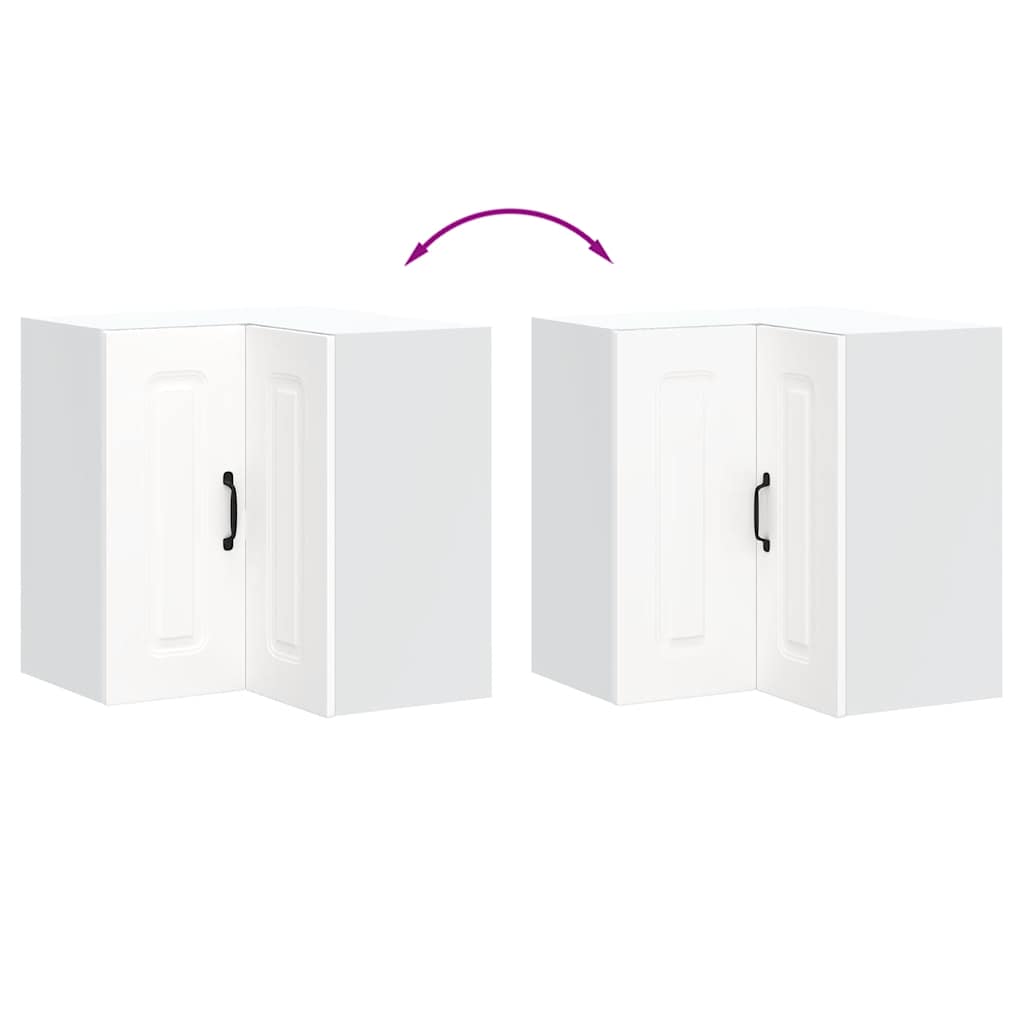 Kjøkken vegg hjørneskap Kalmar hvit konstruert tre