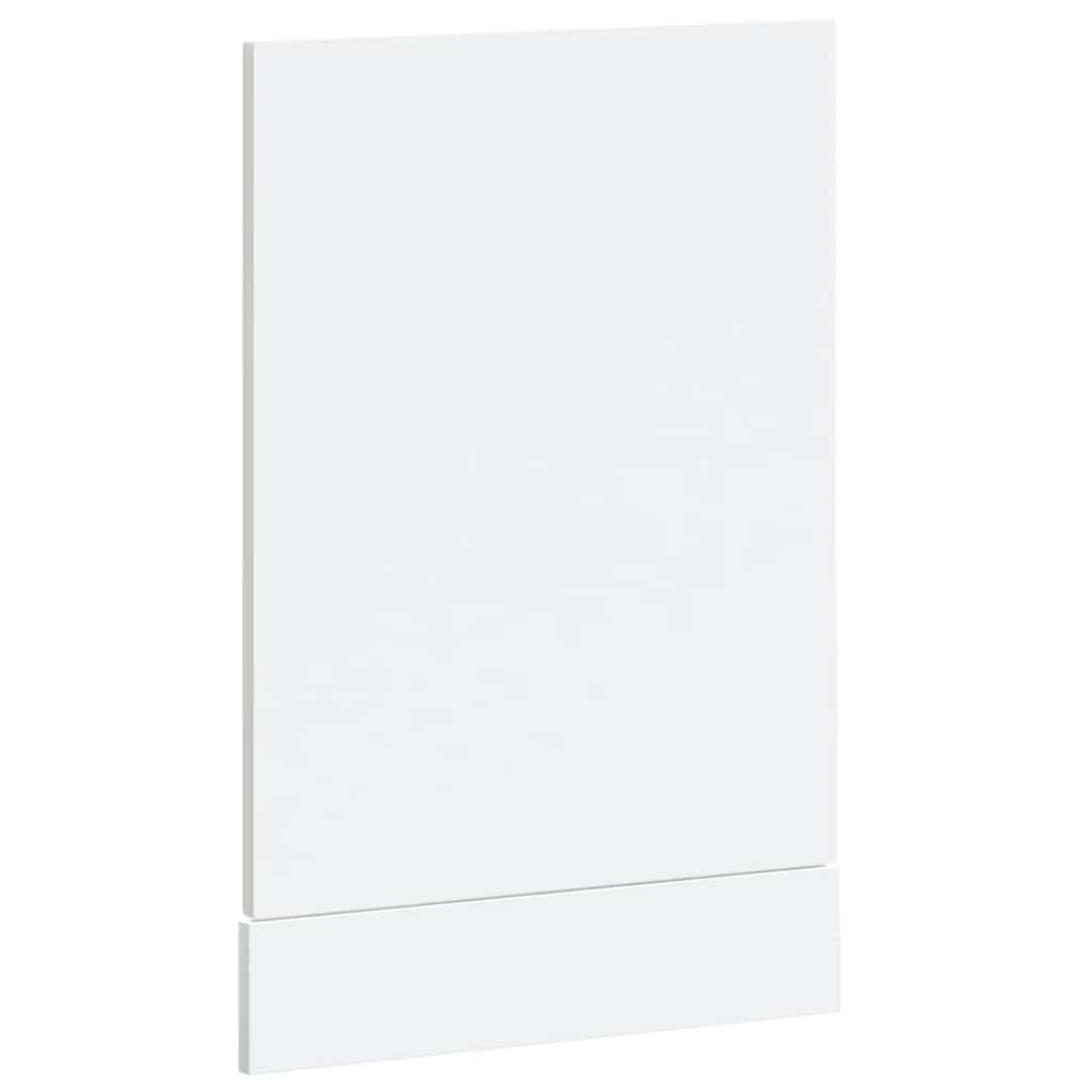 Oppvaskmaskin panel høyglans hvit 45x1,5x57 cm konstruert tre