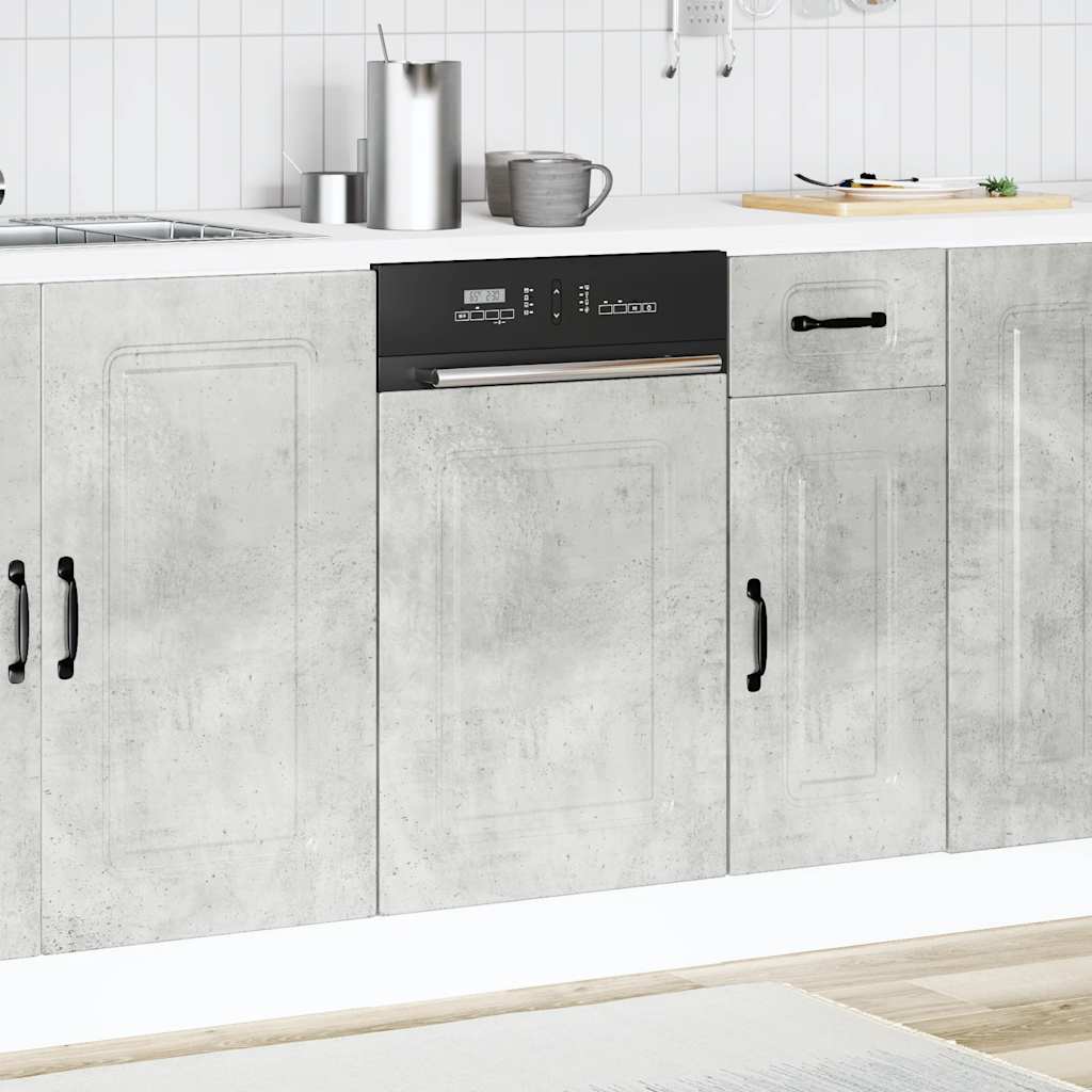 Oppvaskmaskin panel Kalmar betonggrå 45x1,5x57cm konstruert tre