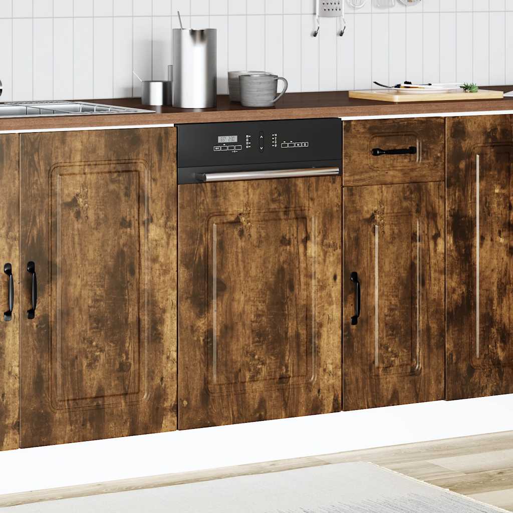 Oppvaskmaskin panel Kalmar røkt eik 45x1,5x57 cm konstruert tre