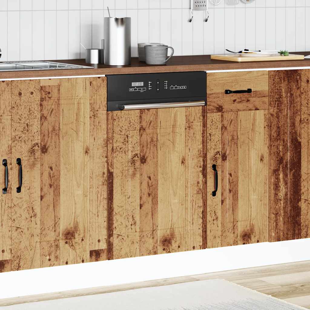 Oppvaskmaskin panel gammelt tre 45x1,5x57 cm konstruert tre