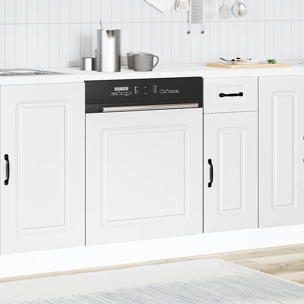 Oppvaskmaskin panel Kalmar hvit 60x1,5x57 cm konstruert tre