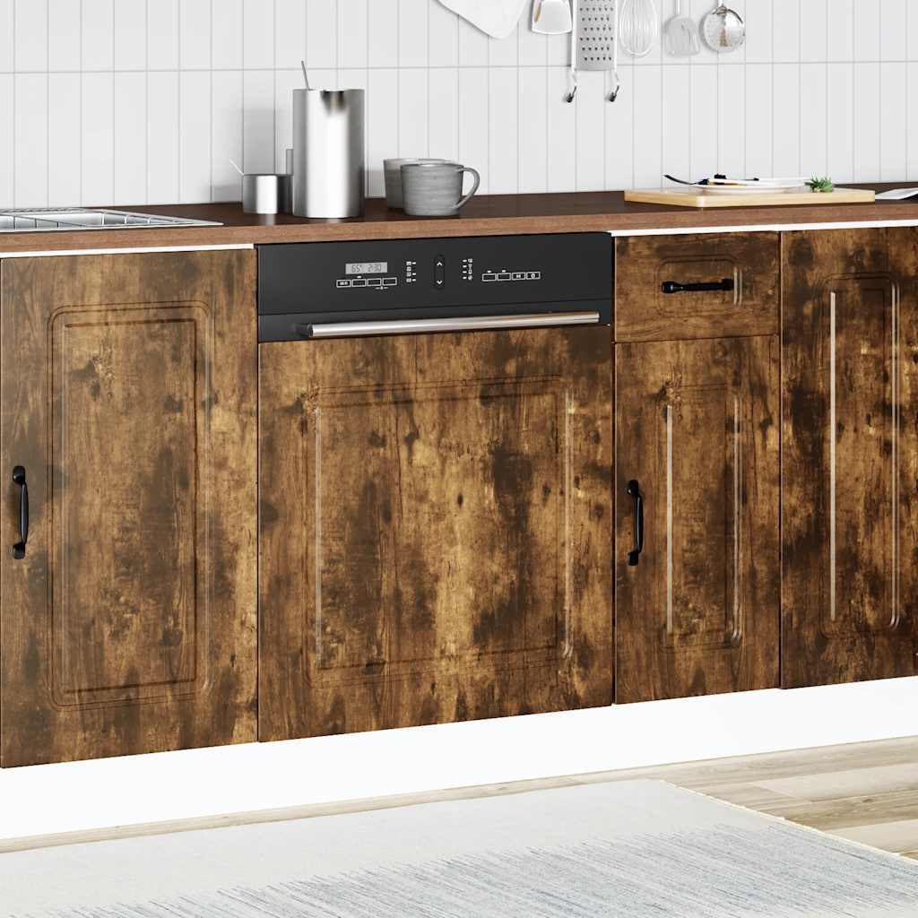Oppvaskmaskin panel Kalmar røkt eik 60x1,5x57 cm konstruert tre