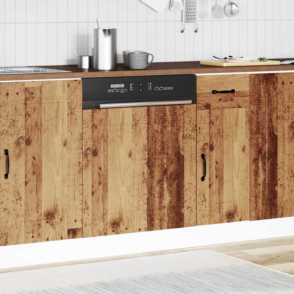 Oppvaskmaskin panel gammelt tre 60x1,5x57 cm konstruert tre