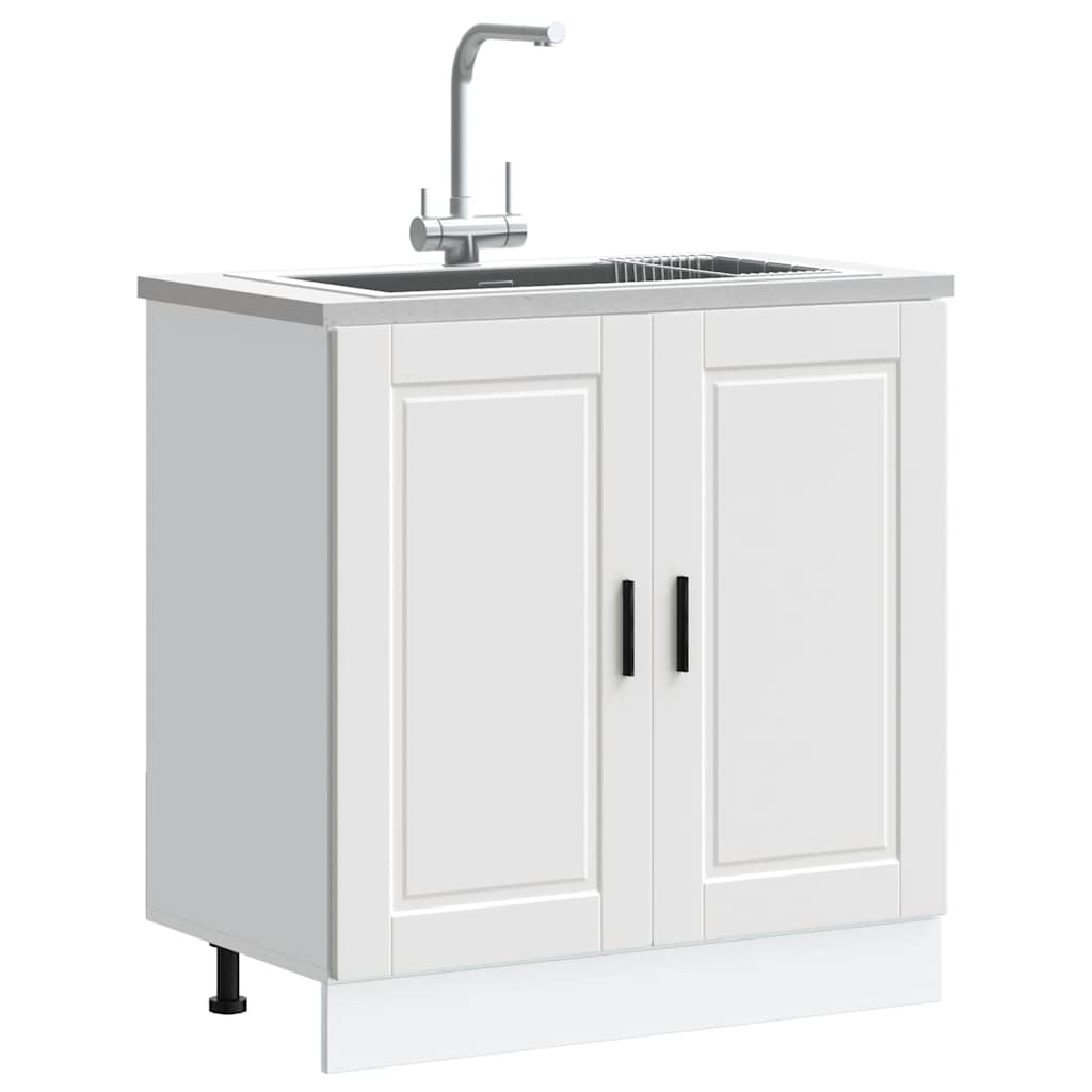Vask underskap Porto hvit 80x46x81,5 cm konstruert tre