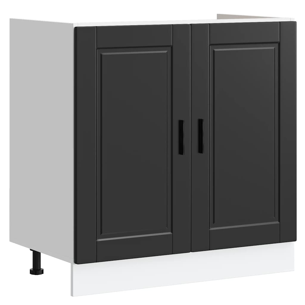 Vask underskap Porto svart 80x46x81,5 cm konstruert tre
