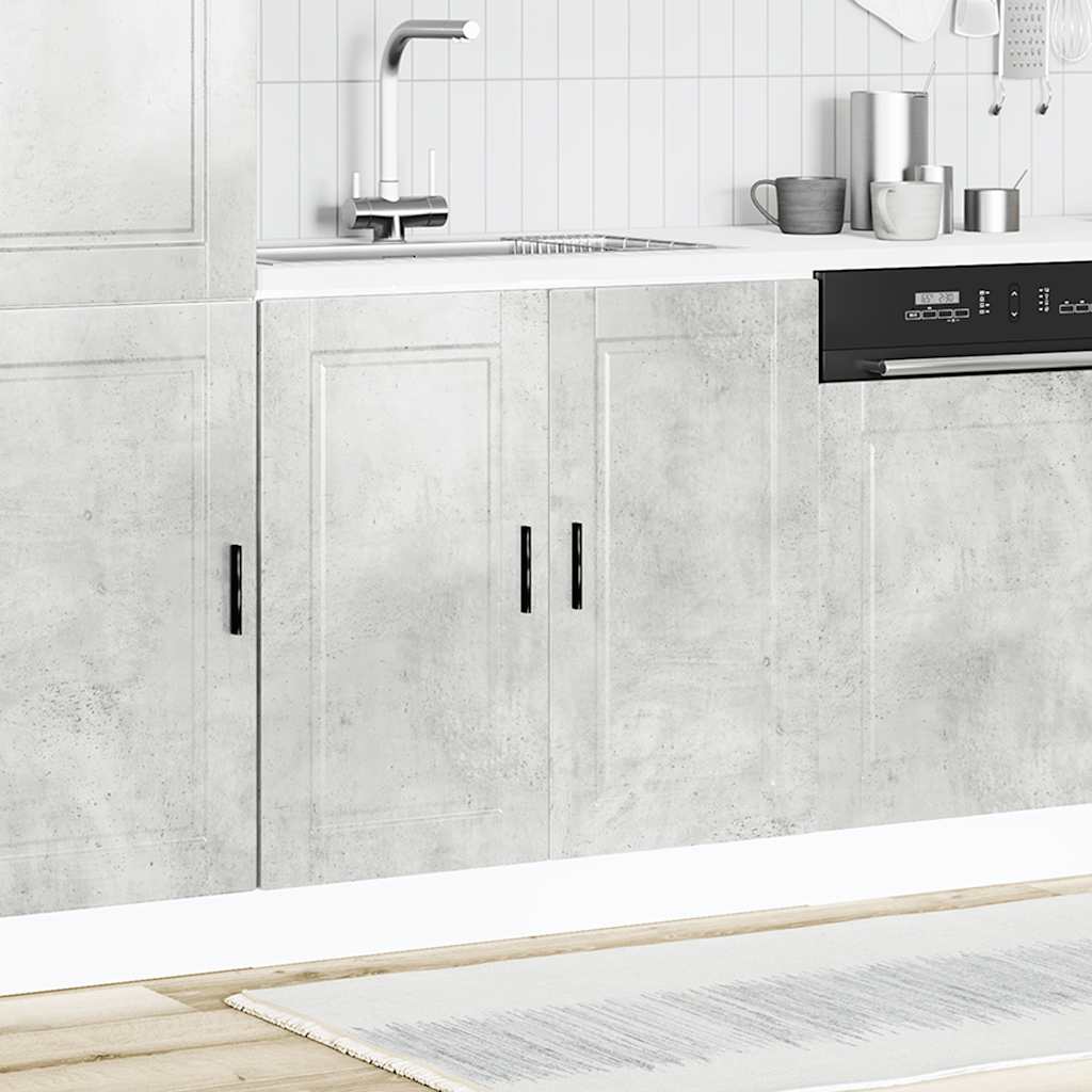 Vask underskap Porto betonggrå 80x46x81,5 cm konstruert tre