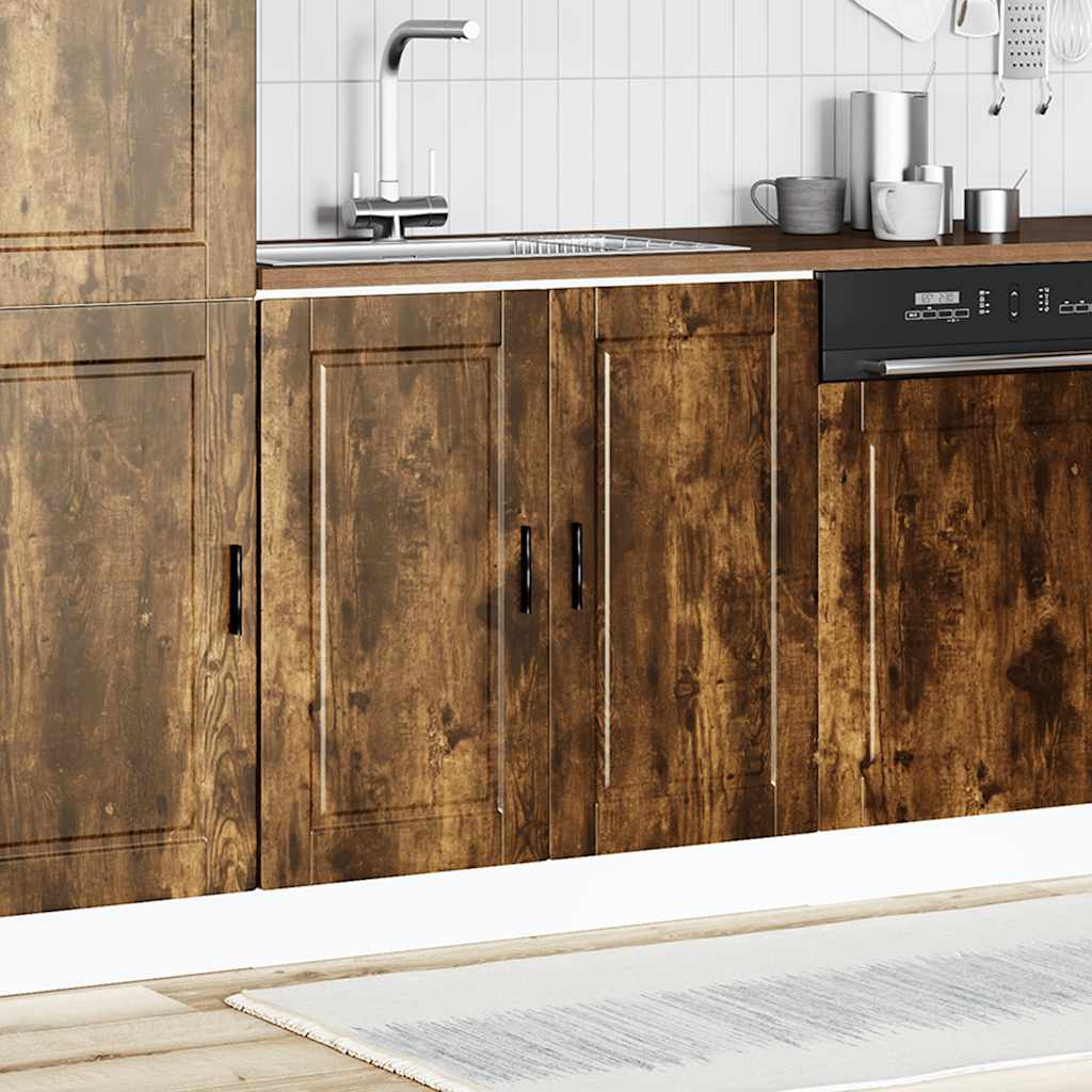 Vask underskap Porto røkt eik 80x46x81,5 cm konstruert tre