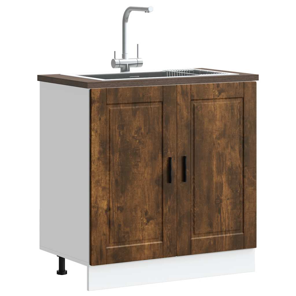 Vask underskap Porto røkt eik 80x46x81,5 cm konstruert tre