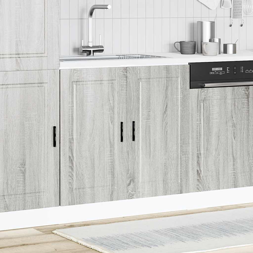 Vask underskap Porto grå sonoma 80x46x81,5 cm konstruert tre