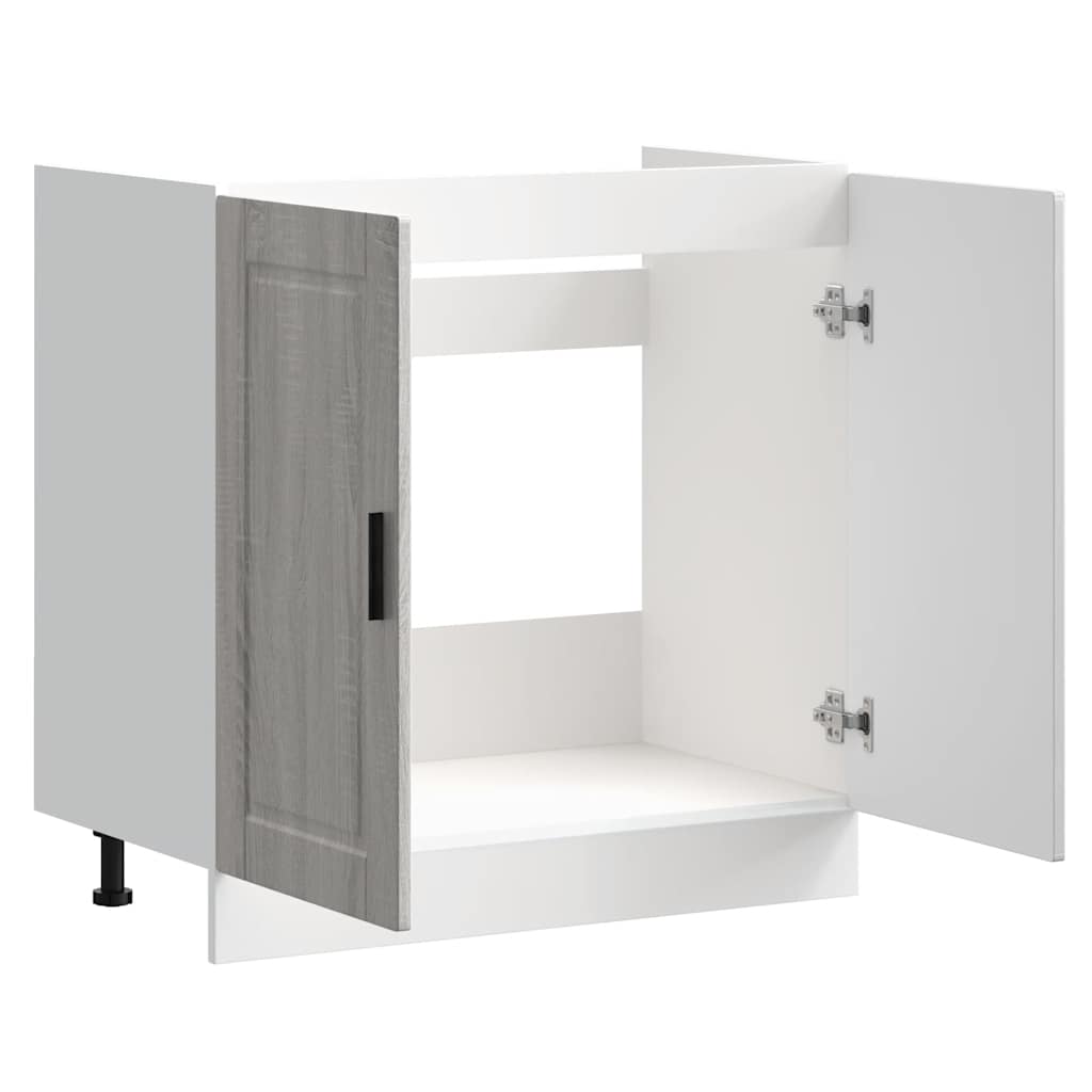 Vask underskap Porto grå sonoma 80x46x81,5 cm konstruert tre