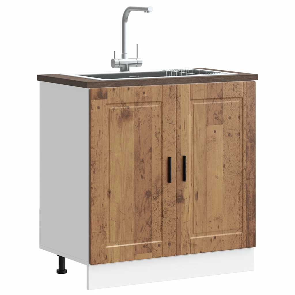 Vask underskap Porto gammelt tre 80x46x81,5 cm konstruert tre