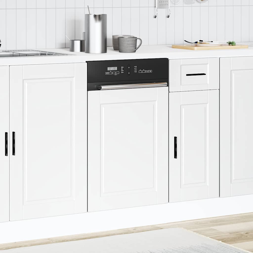 Oppvaskmaskin panel Porto hvit 45x1,5x57 cm konstruert tre