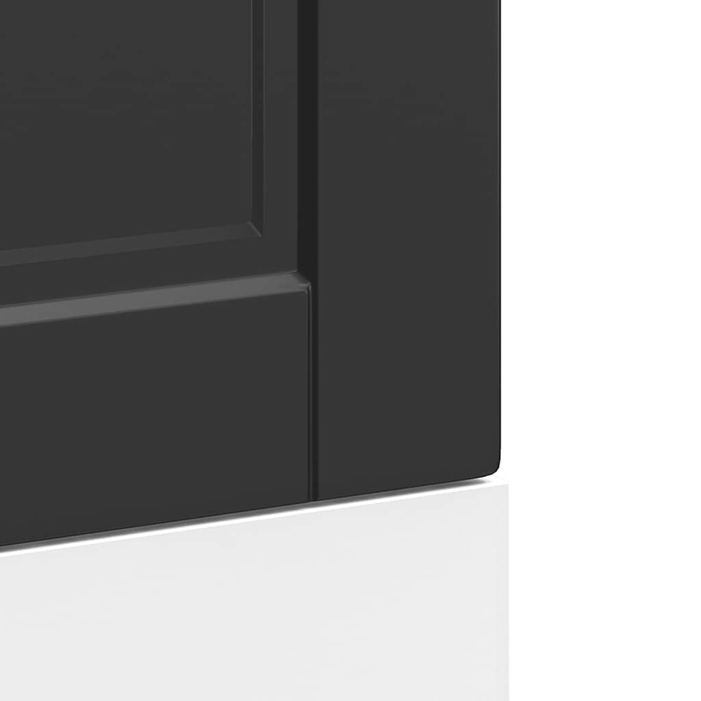 Oppvaskmaskin panel Porto svart 45x1,5x57 cm konstruert tre