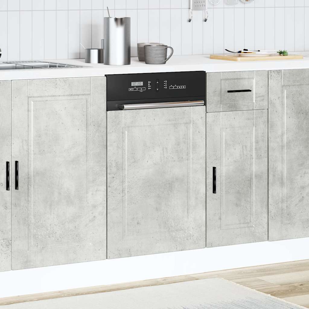 Oppvaskmaskin panel Porto betonggrå 45x1,5x57 cm konstruert tre