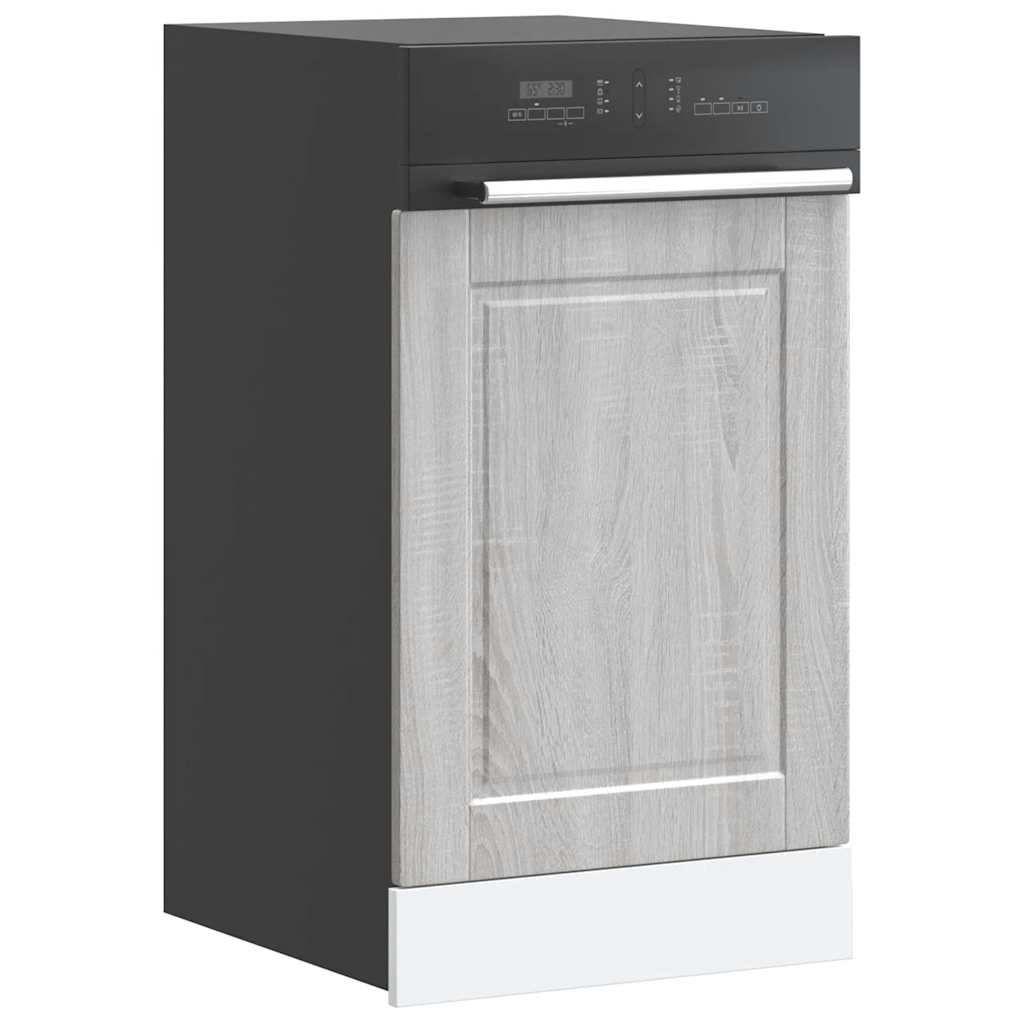Oppvaskmaskin panel Porto grå sonoma 45x1,5x57cm konstruert tre