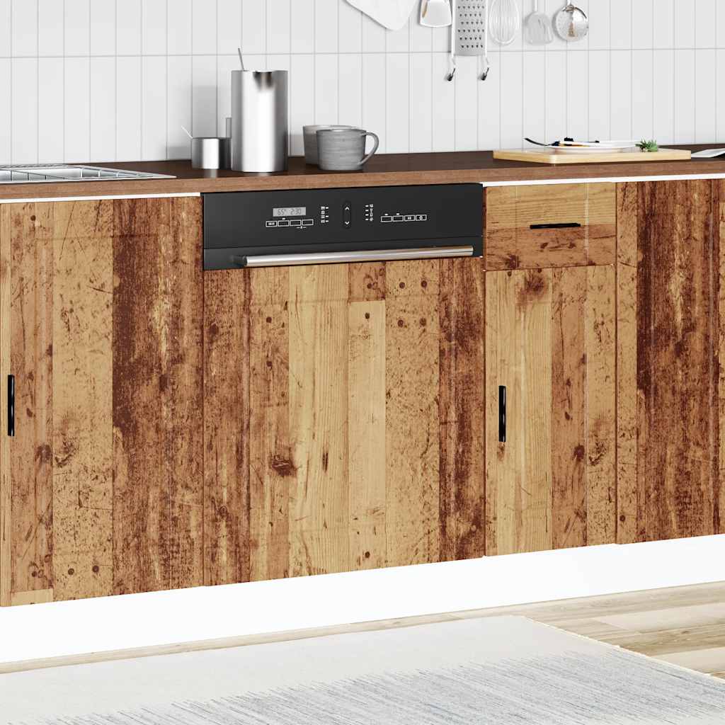 Oppvaskmaskin panel gammelt tre 60x1,5x57 cm konstruert tre