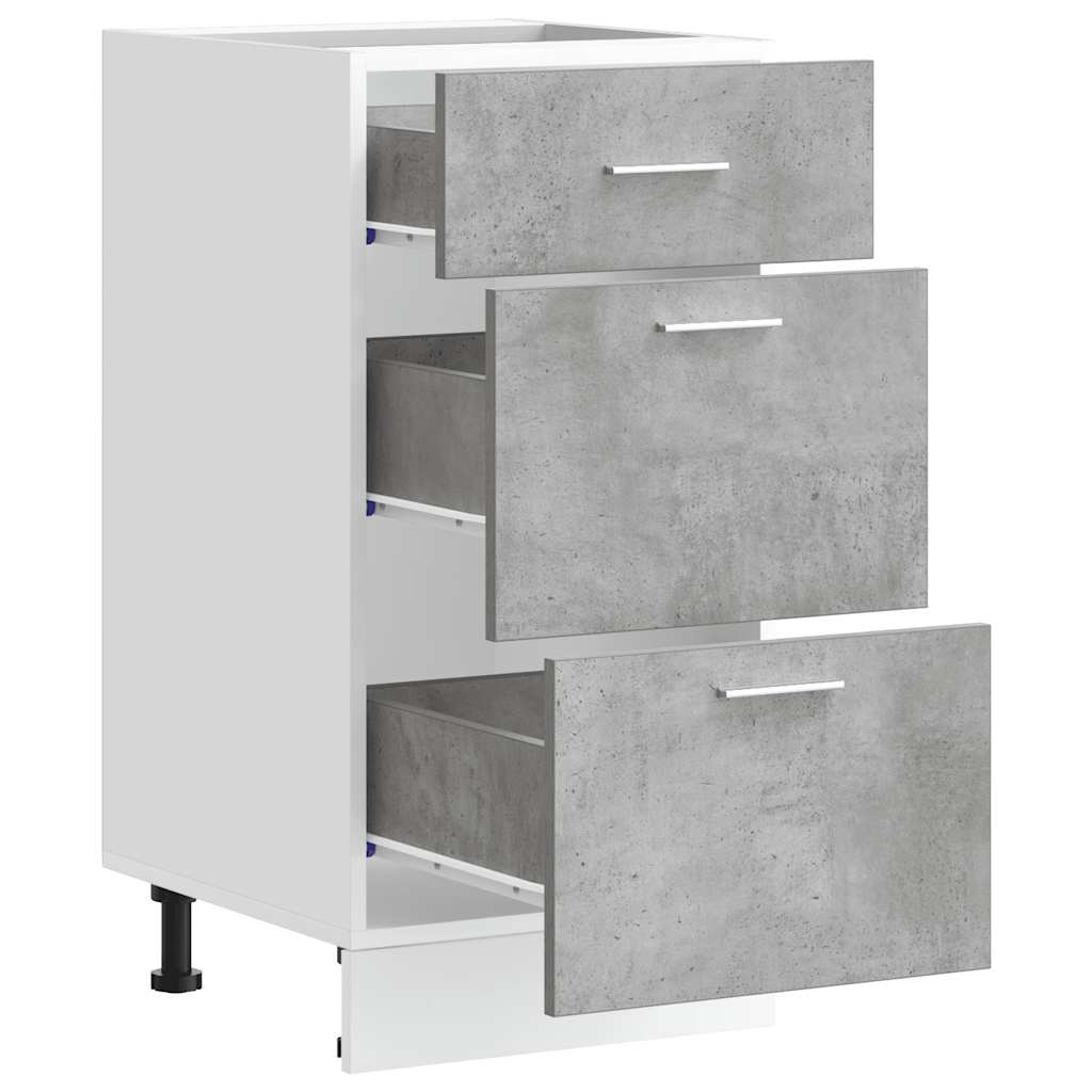 Underskap "Lyon" betonggrå 40x46x81,5 cm konstruert tre vidaXL