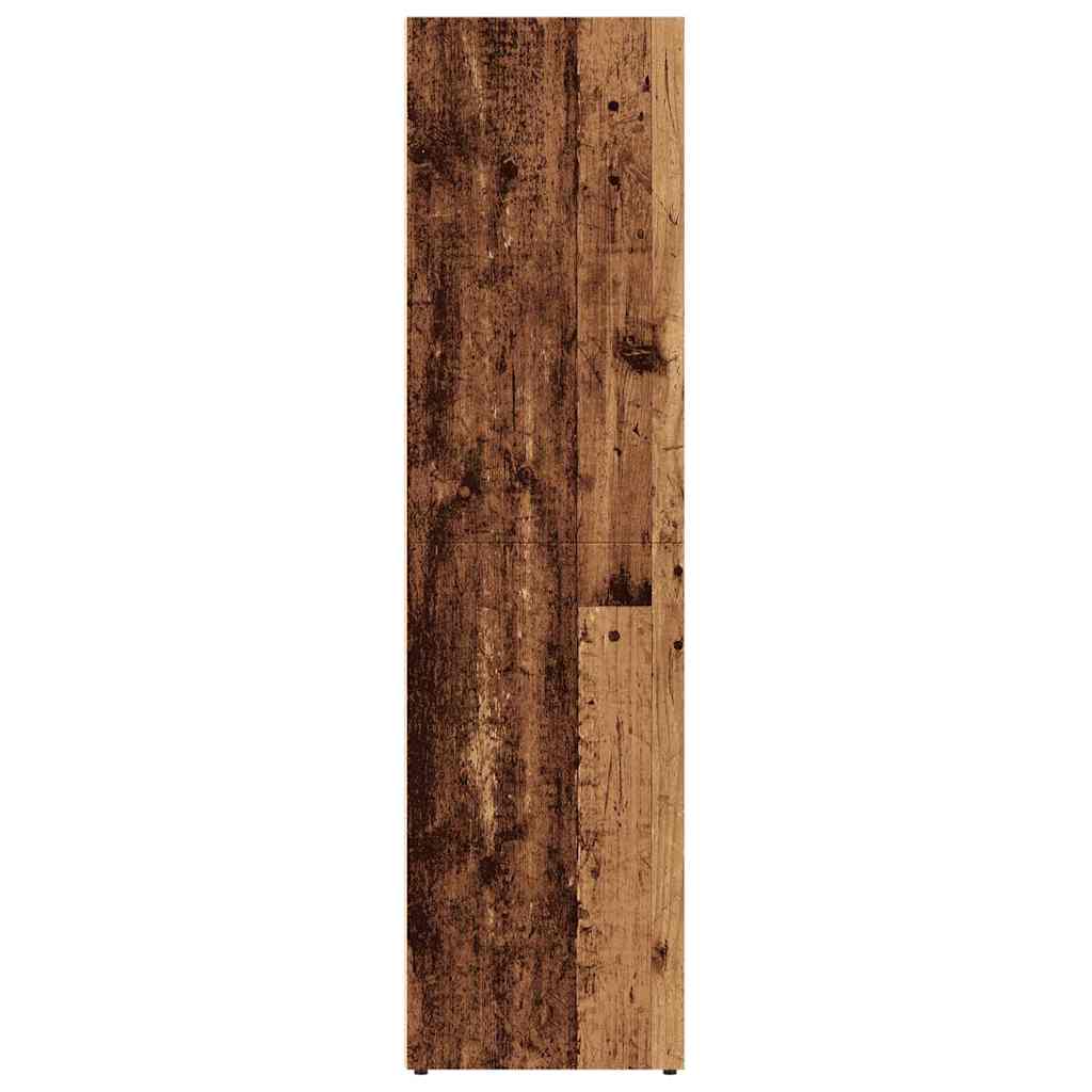 Bokhylle gammelt tre 36x30x114 cm konstruert tre