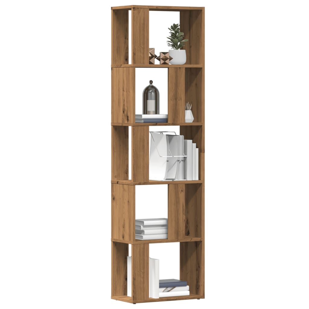 Bokhylle artisan eik 45x24x159 cm konstruert tre