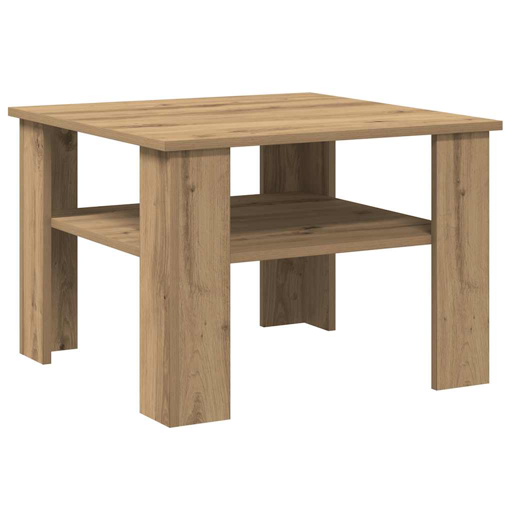 Salongbord artisan eik 60x60x42 cm konstruert tre
