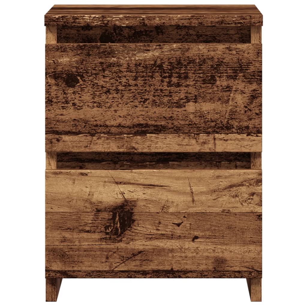 Nattbord 2 stk gammelt tre 30x30x40 cm konstruert tre
