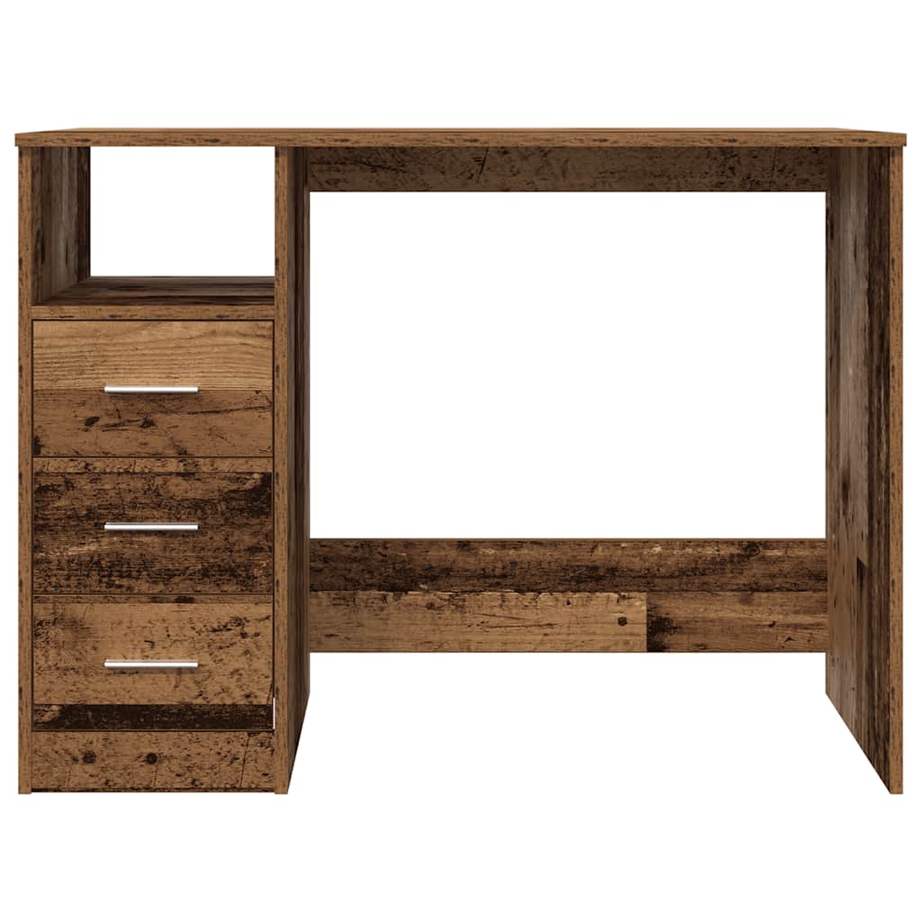 Skrivebord gammelt tre 102x50x76 cm konstruert tre