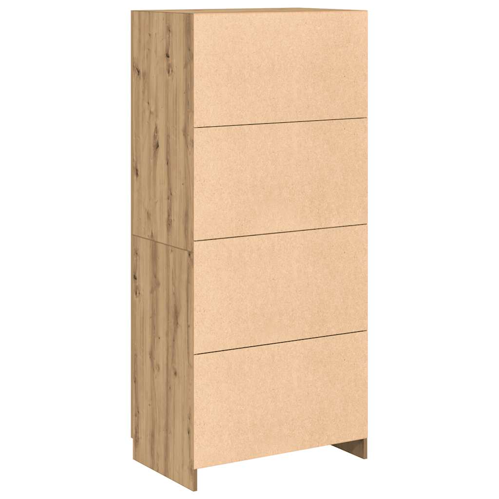 Garderobe artisan eik 90x52x200 cm konstruert tre